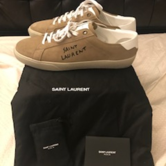 Saint Laurent Sl/06 Court Classic Suede TAN 43/10 - Picture 7 of 8